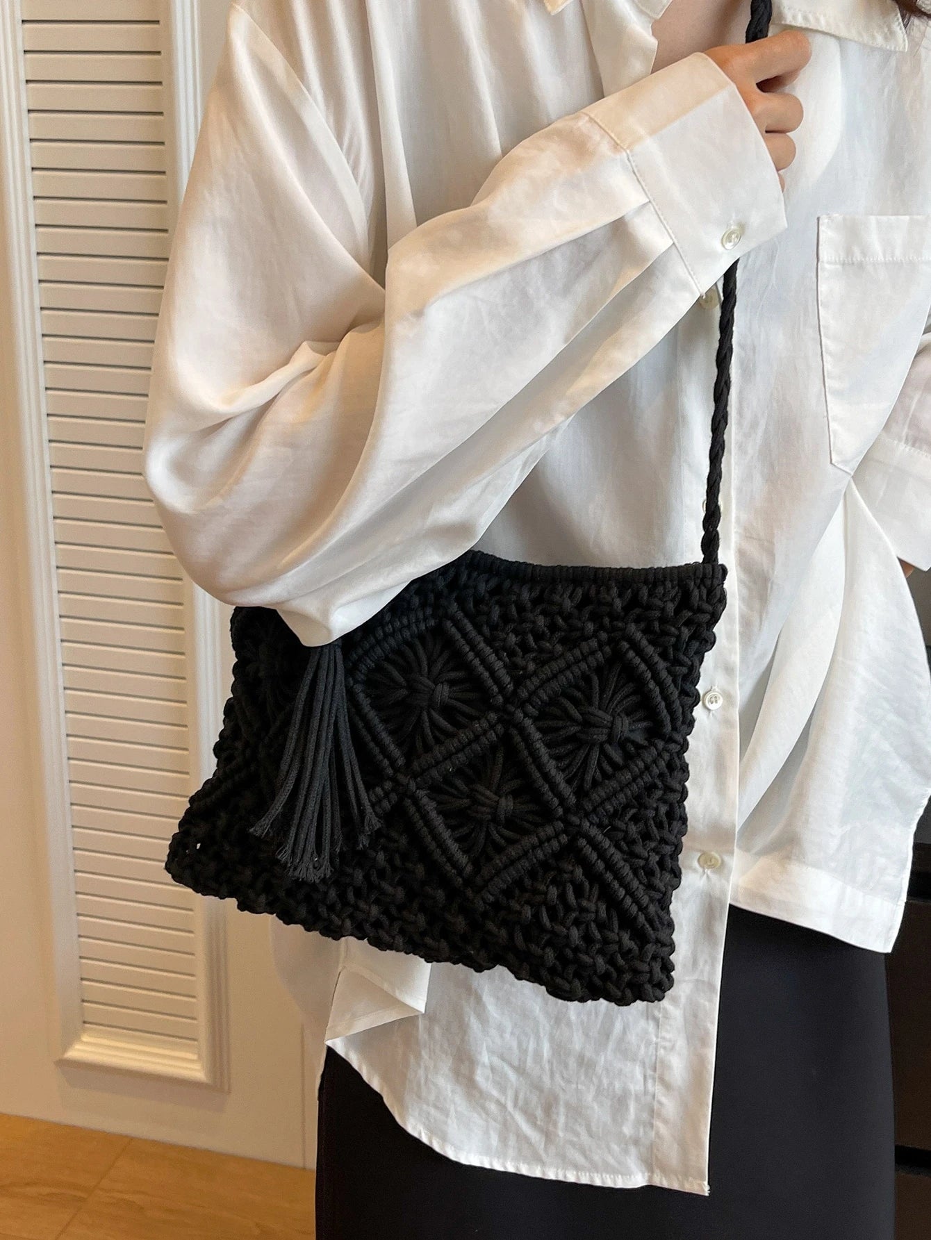Vävd crossbodyväska