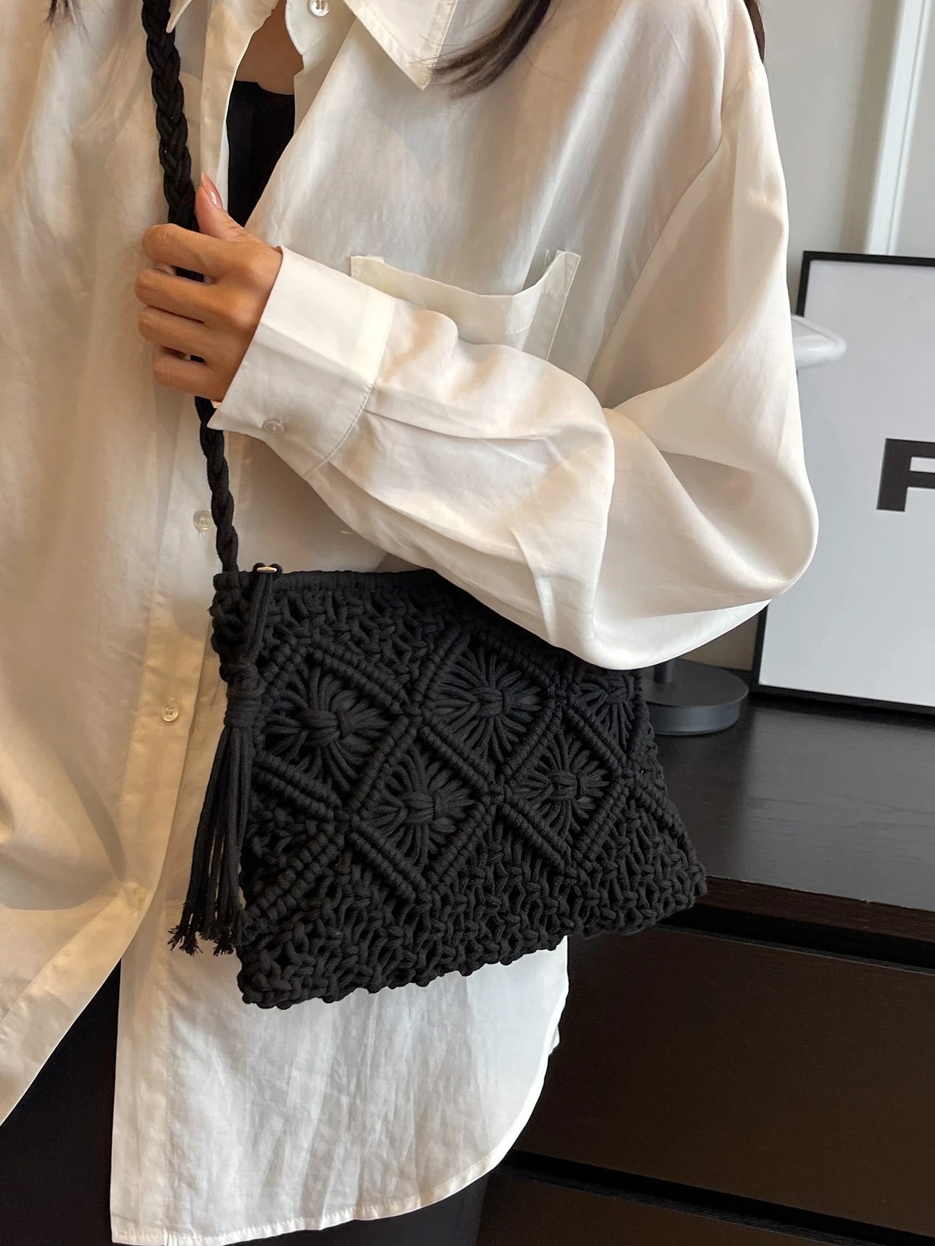 Vävd crossbodyväska
